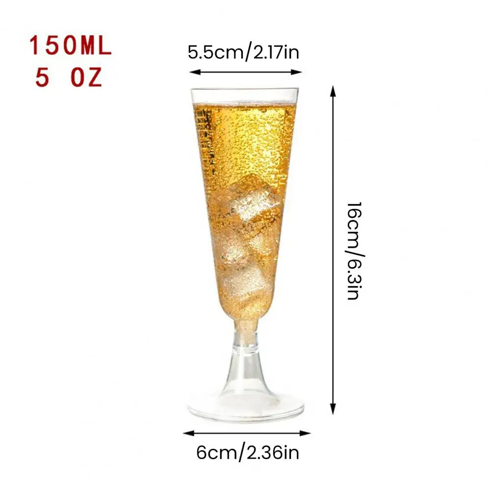 Champagne Flutes 20/40 Pcs Disposable Champagne Glasses Set Plastic Flutes for Weddings Parties Lightweight Shatterproof Stemmed