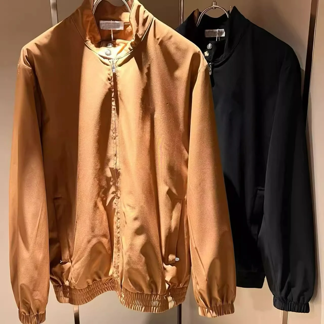 

BC Italian men's clothing autumn and winter new fashion casual stand-up collar jacket men's old money style business trench coat