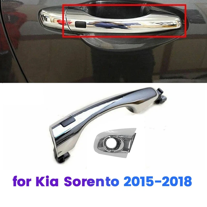 

82651-C5710 Left Front Inductive Exterior Door Handle Have Button Lid For Kia Sorento 2015-2018 Chrome Catch Handle Assy Parts