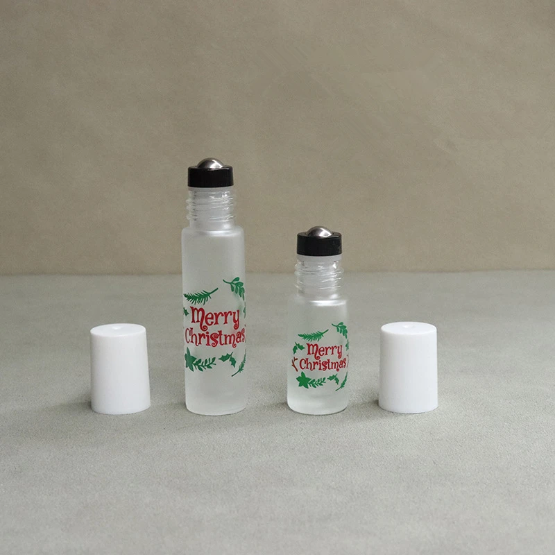 100Pcs 5ml 10ml Thick Glass Roll On Bottles Sample Test Essential Oil Vials with Roller Empty Glass Bottle