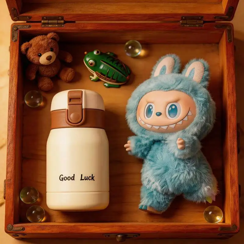 

POP MART THE MONSTERS Forward High Energy Series LABUBU Doll Long Trip Insulated Bottle Large Capacity Thermos Flask Travel