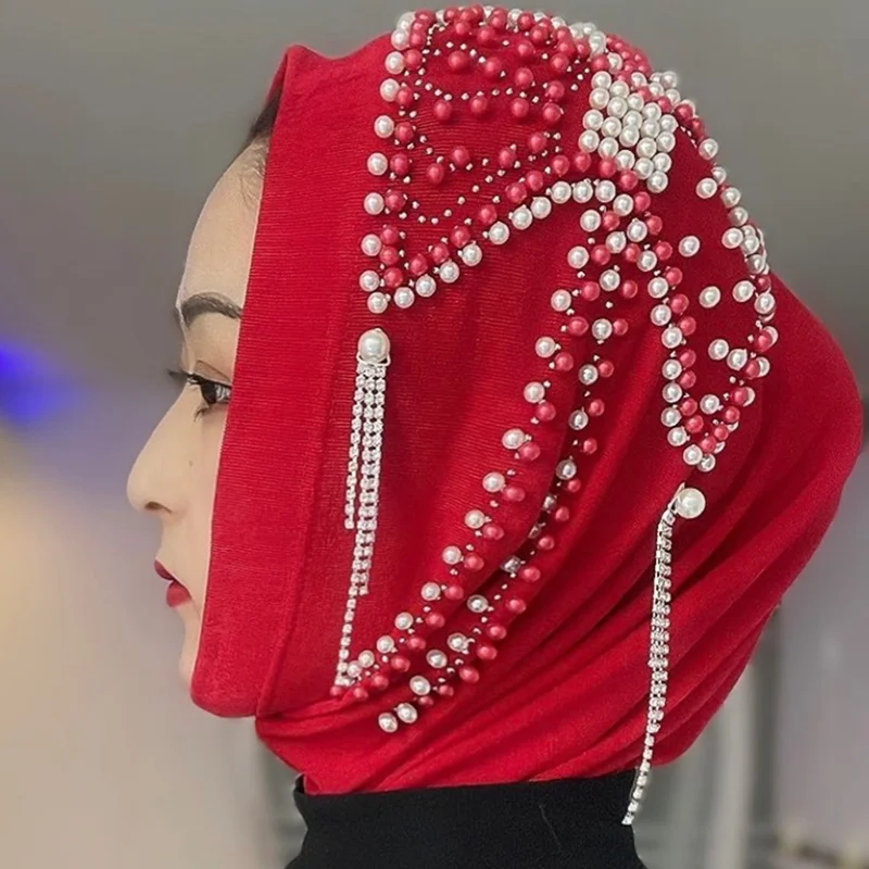 Hijab musulmán para mujer, pañuelo de gasa con borlas de lujo, oración de Malasia, Kufi, Islam, Arabia Saudita, moda, envío gratuito