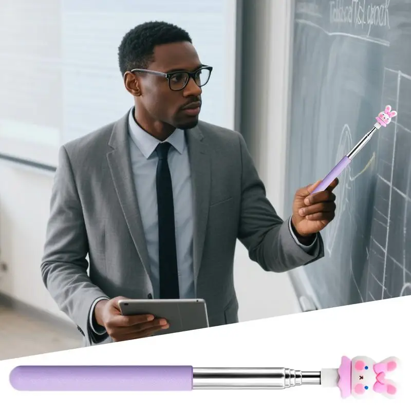 Указательная палочка для классной комнаты, выдвижная указка для учителя, мультяшные нескользящие обучающие принадлежности, классные принадлежности для детского сада