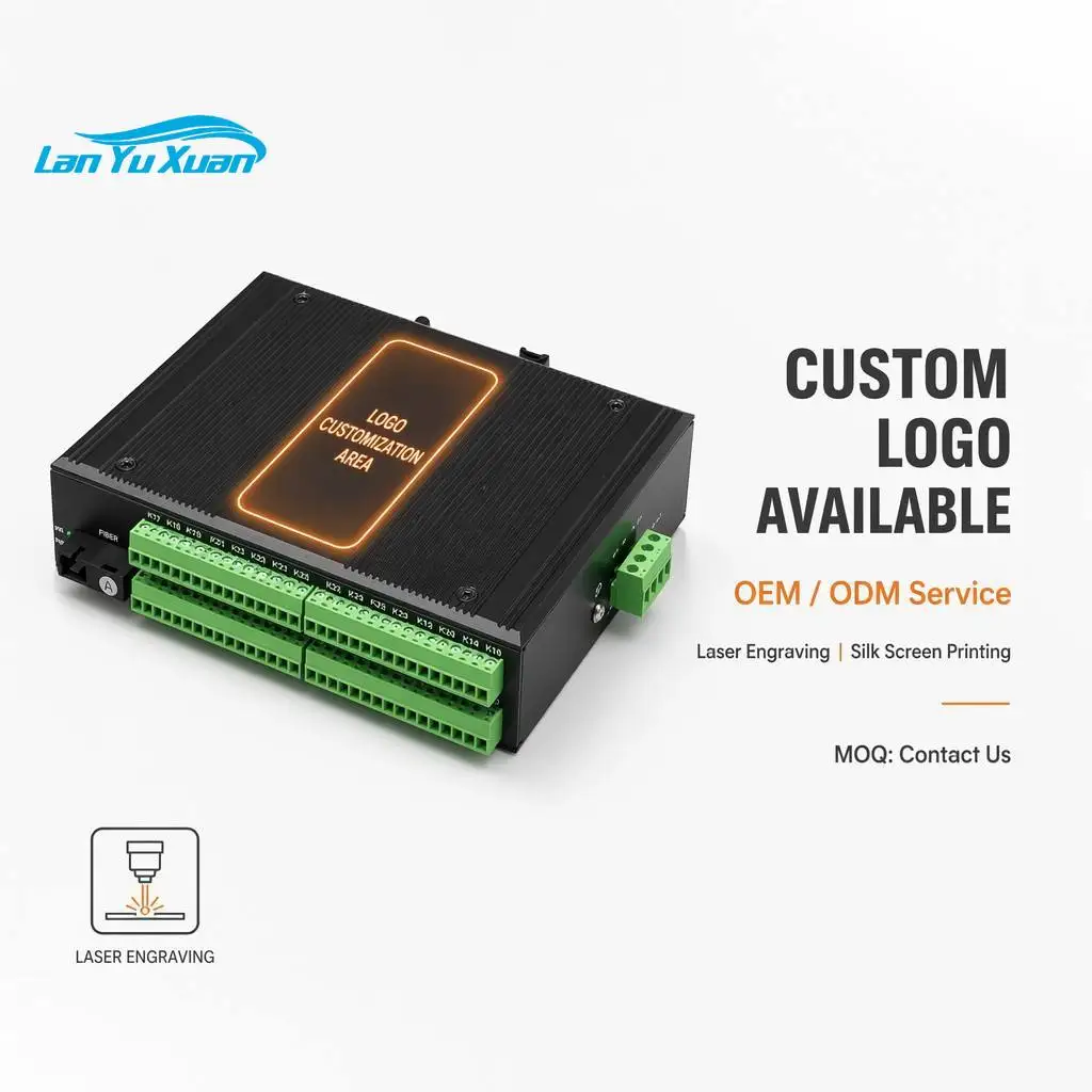 Rugged Industrial Aluminum 32 Channel Dry Contact Fiber Optic Extender for Security Alarm System Dry Relay Optical Transceiver