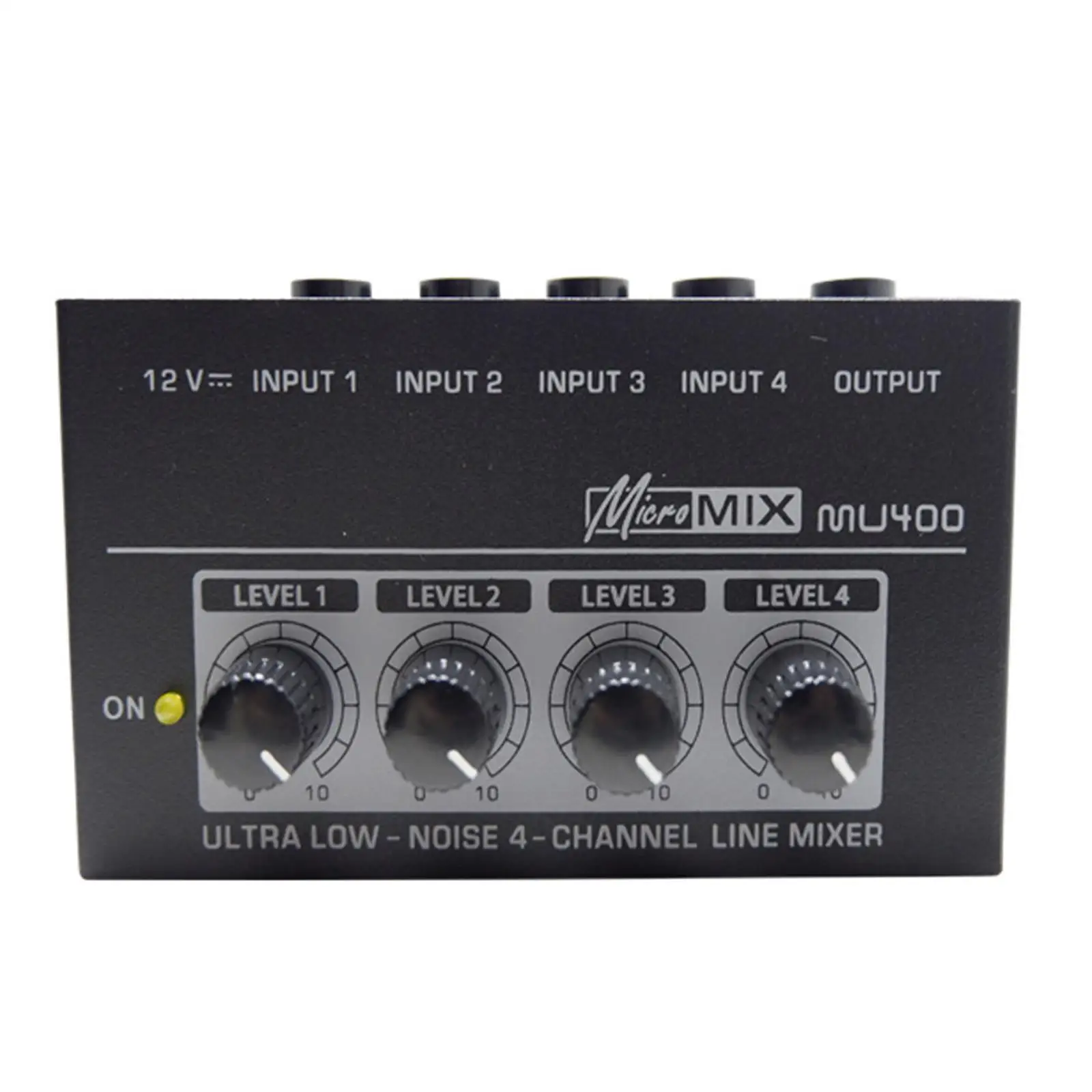 Mini Audio Mixer Professional Independent Control 4 Channel Audio Mixer for Live and Studio Stage Computer