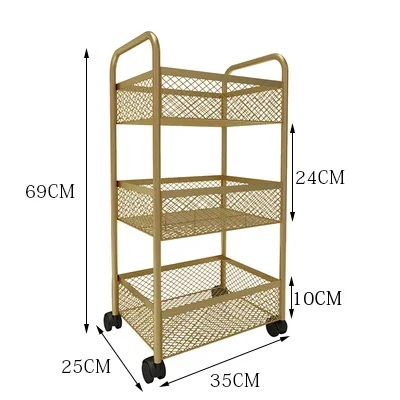 Beauty Cart Trolley Storage Rack Wheel Barber Shop Nail Salon Special Tool Cart Snack Storage Rack Bar Cart for Kitchen Rolling