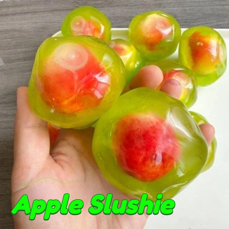 Shapable Cherry Sandwich Slushie Stress Ball Slow Rising Non-Bounce Squeeze Toy ASMR Crackling Sound Sensory Fidget for Anxiety view 4