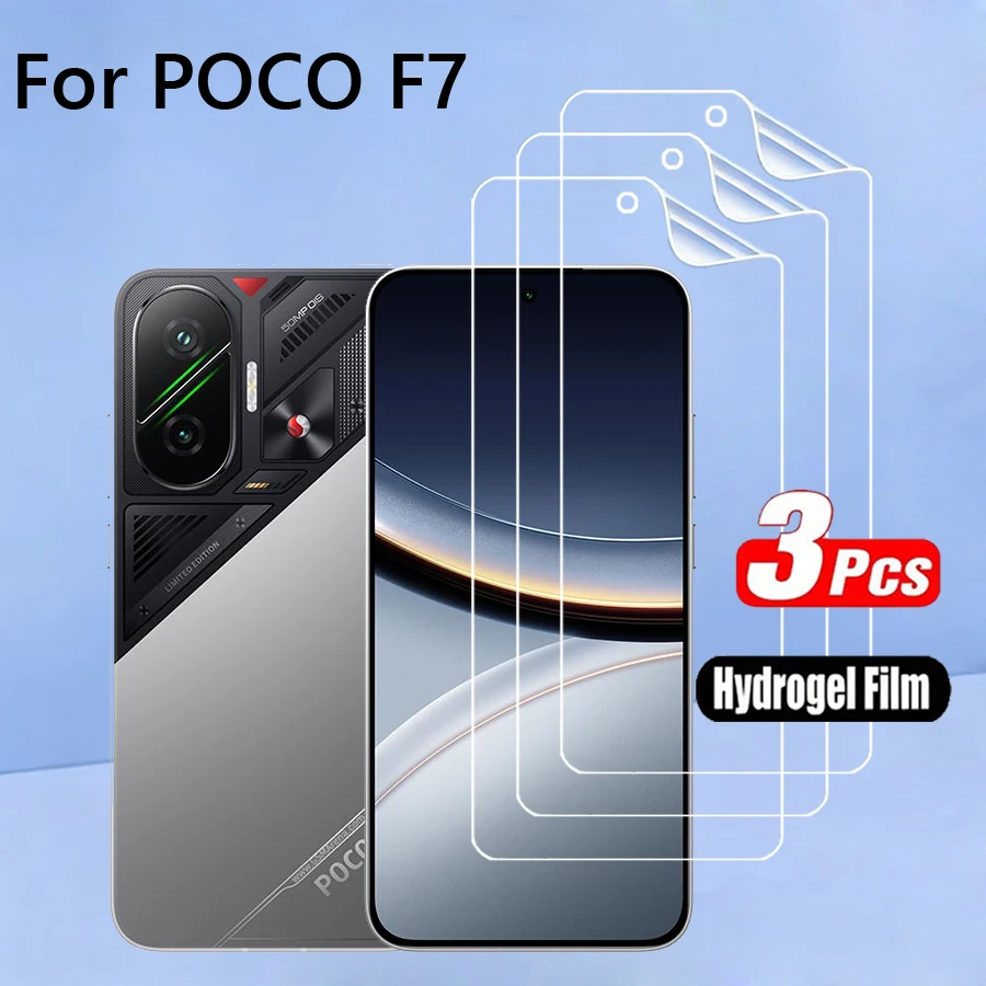 

Матовая гидрогелевая пленка для POCO F7, 3 шт., защитная пленка для экрана POCO M7 4G, мягкая защитная пленка