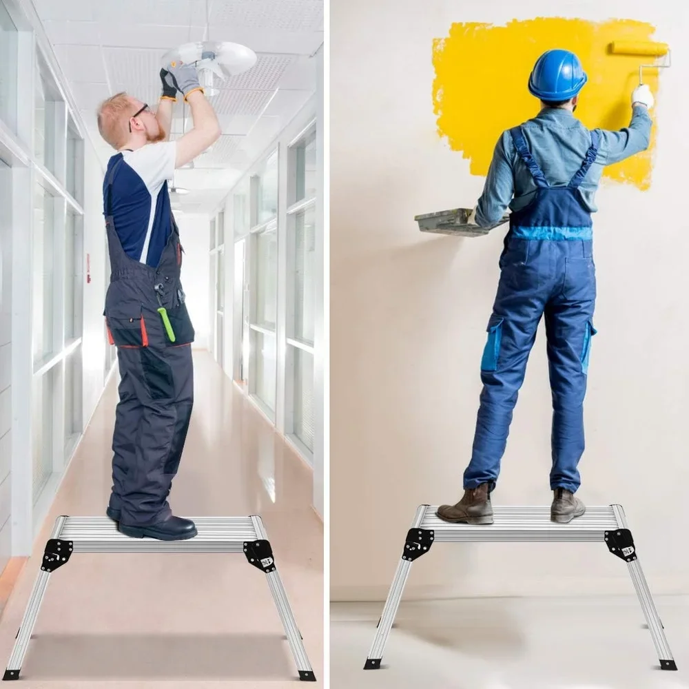 Banc de travail pliant en aluminium, escabeau, tabouret Portable antidérapant, idéal pour le lavage des véhicules, peinture, entretien de la maison