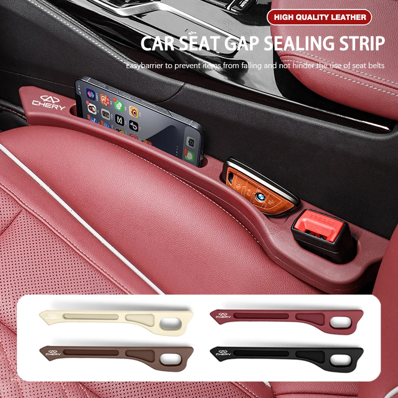 2pcs Car Seat Gap Filler Strip Auto Phone Holder Accessories For Chery Tiggo 5 2 3 7 8 PRO 5X 3X QQ Fulwin Face Arrizo A1 A3 A5