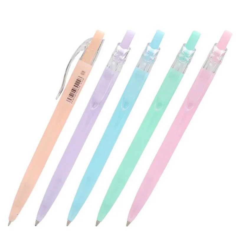 4pcs  Stationery Cute 0.5mm Blue Ink Pen School Supplies Office Learning Writing Ballpoint Pen Simple Super Good Write