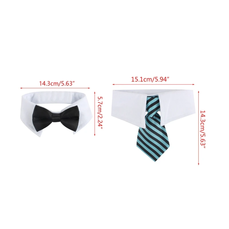 for Cat Tuxedo Necktie Bow Tie Adjustable Formal Tie Tux Collar for Small Boy Pet