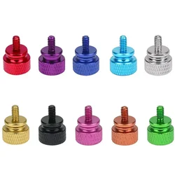 Colorful Thumbscrews 6#-32x6 /M3.5 Aluminum step thumb Knurled Hand Screw Computer case Screw Anodized 10 colors