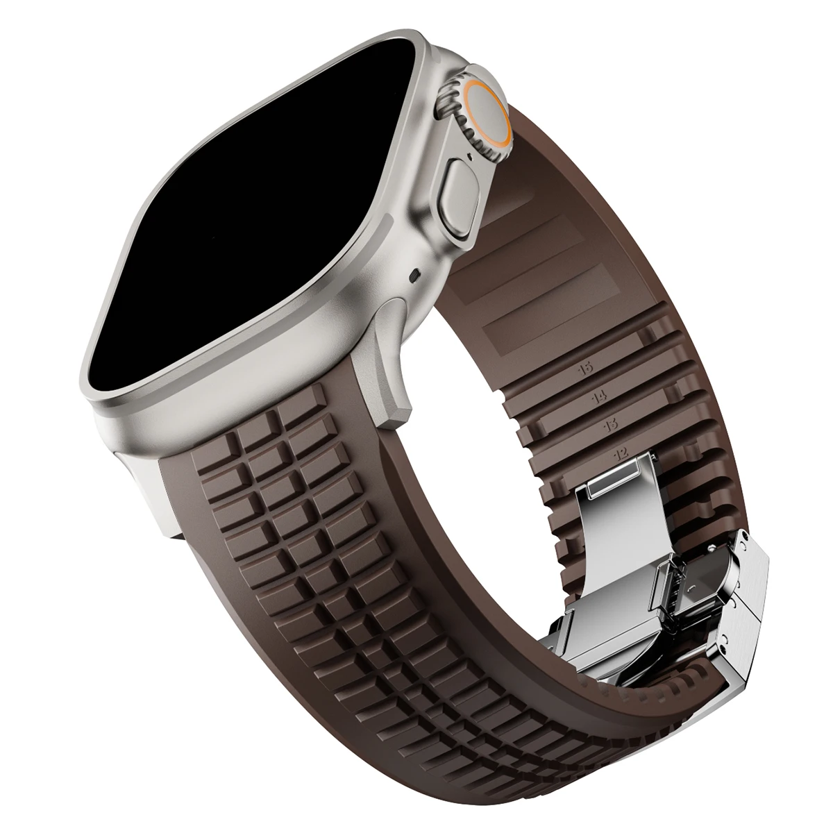 Sport siliconen band voor Apple Watch Ultra 2 49 mm 46 mm 45 mm 44 mm Luxe metalen armband voor iWatch-serie 10 9 8 7 6 5 4 Se-band