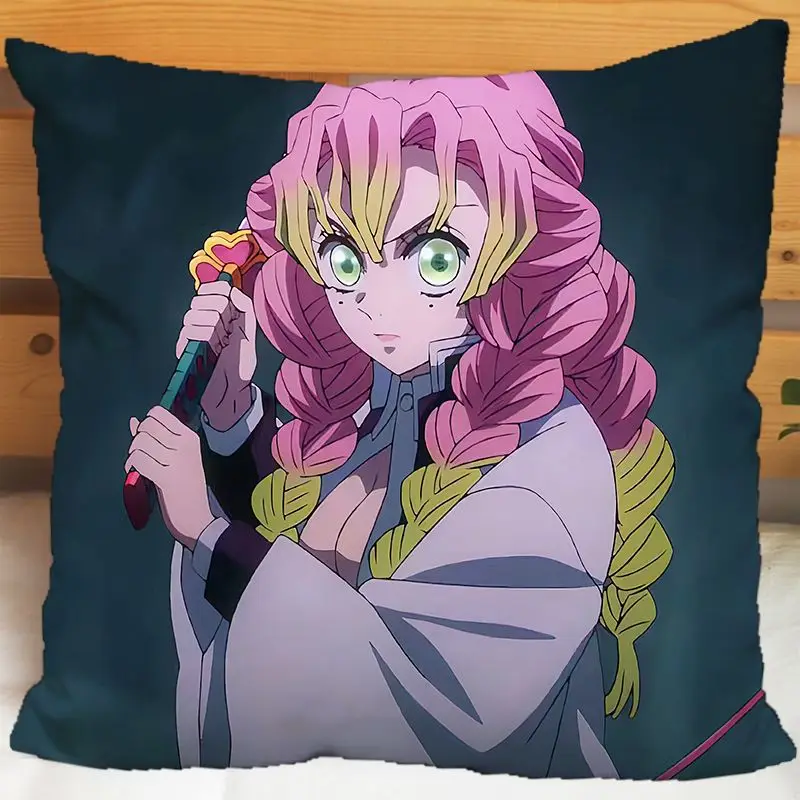 

Kimetsu No Yaiba Peripheral Pillow Kanroji Mitsuri Anime Bedroom Cushion Peripheral Cute Comfortable Decoration High End Gifts