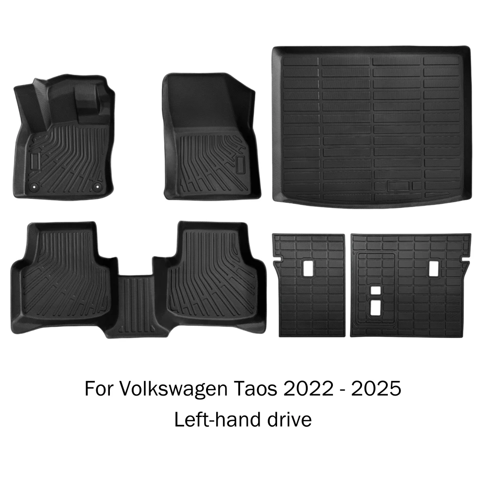 Für Volkswagen Taos 2022 2023 2024 2025 Allwetterschutz TPE Rutschfeste Autofußmatten Bodenmatten Kofferraummatte – Detail 10