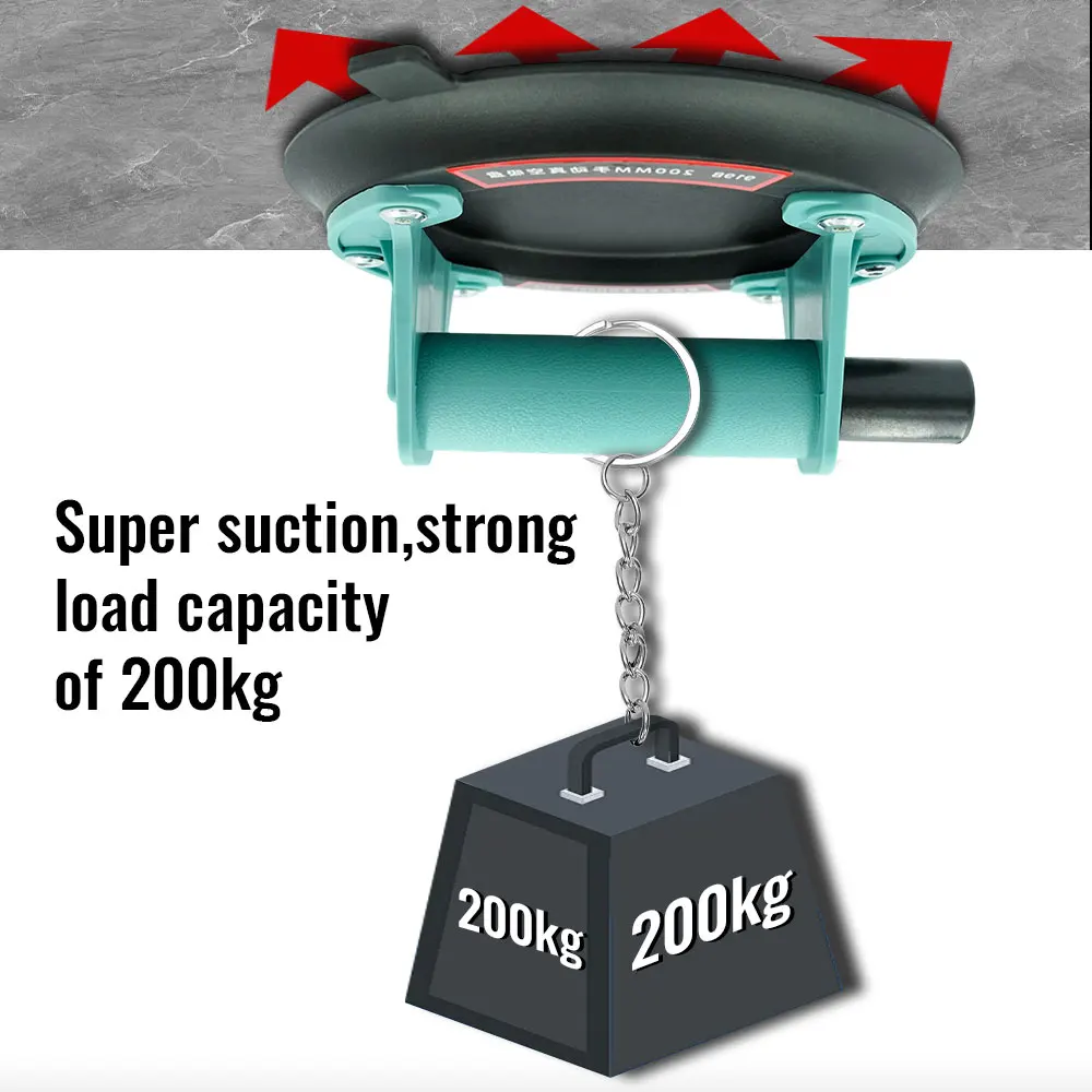 New 2PCS 1PCS Vacuum Suction Cup 8 Inch 200kg Carrying Capacity Heavy Strong Suction Puller for Tile Glass Floor Lifting Tools