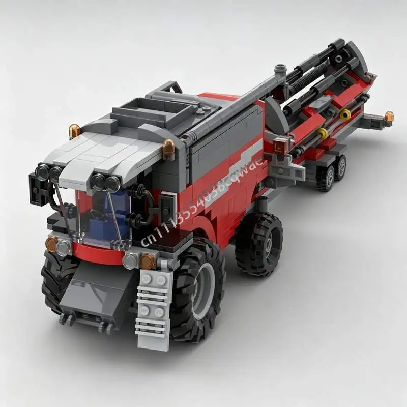 639PCS Modern Large Agricultural Combine Harvester MOC Model DIY Assembled Building Brick Farm Machinery Collection Display Gift