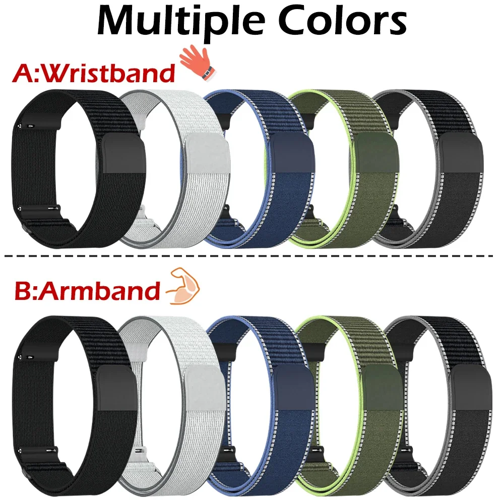Nylon Sport Adjustable Strap for Amazfit Helio Wristband Armband Lightweight Magic Buckle Replacement Loop for Amazfit Helio