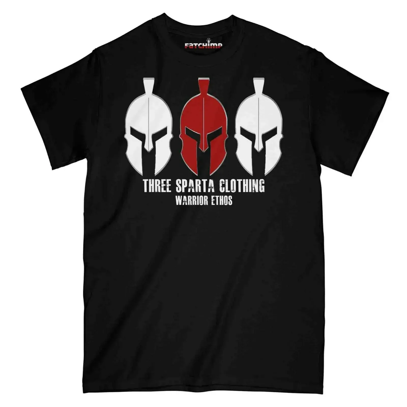 

Three Sparta Clothing Warrior Ethos Metal Helmet Printed T-Shirt. Summer Cotton O-Neck Short Sleeve Mens T Shirt New S-3XL