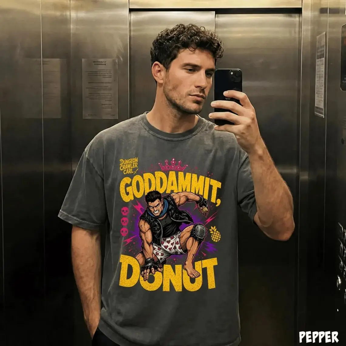 Dungeon Crawler Carl Couple Matching Shirts, Goddamnit Donut t shirt, I am Yelling carl Tee, Dungeon Crawler Carl Shirt