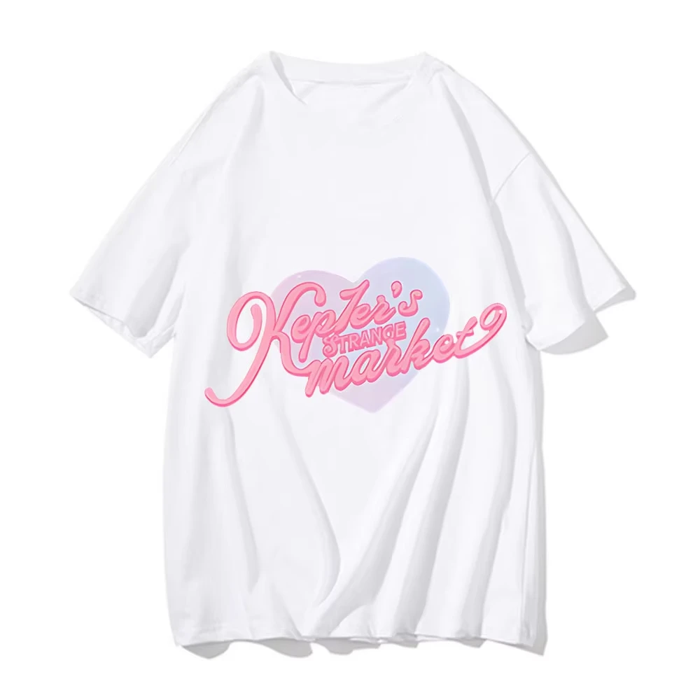 Kep1er KPOP Oversized T Shirt Women Men 100% Cotton Summer Short Sleeve Popular Tshirt Graphic Tees Streetwear Couples Clothes