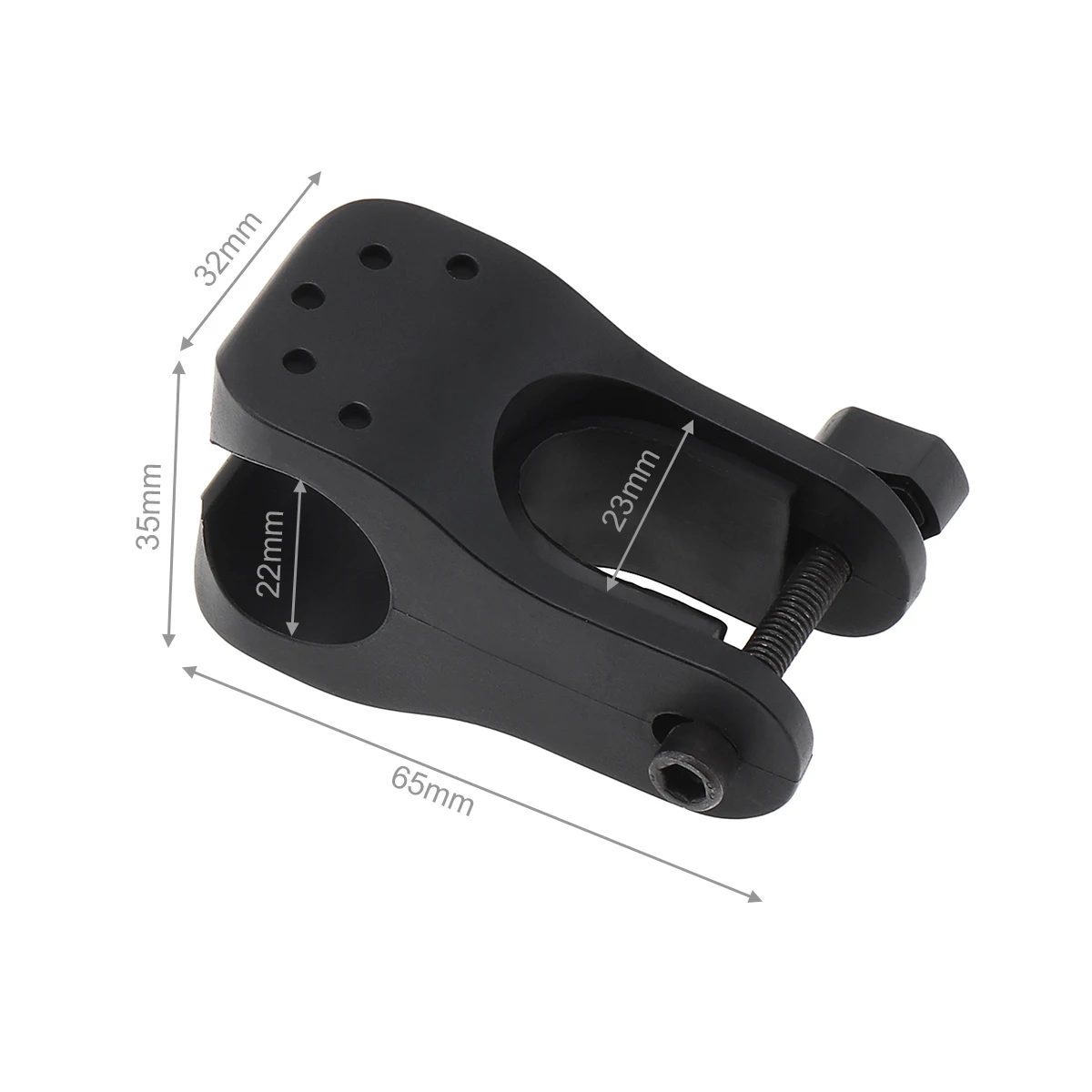 ABS Bicycle Cycle Light Stand Bike Front Mount LED Headlight Holder Clip Rubber for 22-35mm Diameter Flashlight