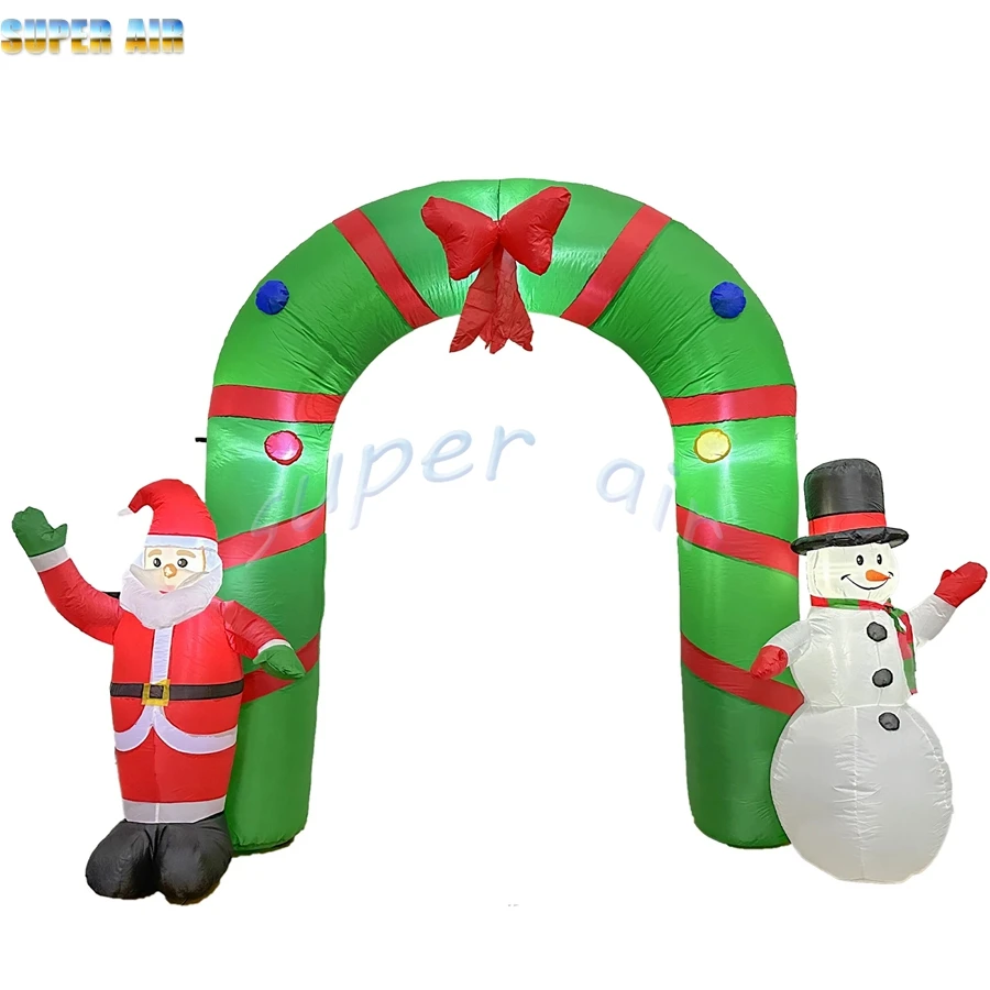 

Nice inflatable Chirstmas arch with Santa Claus and snowman for decoration