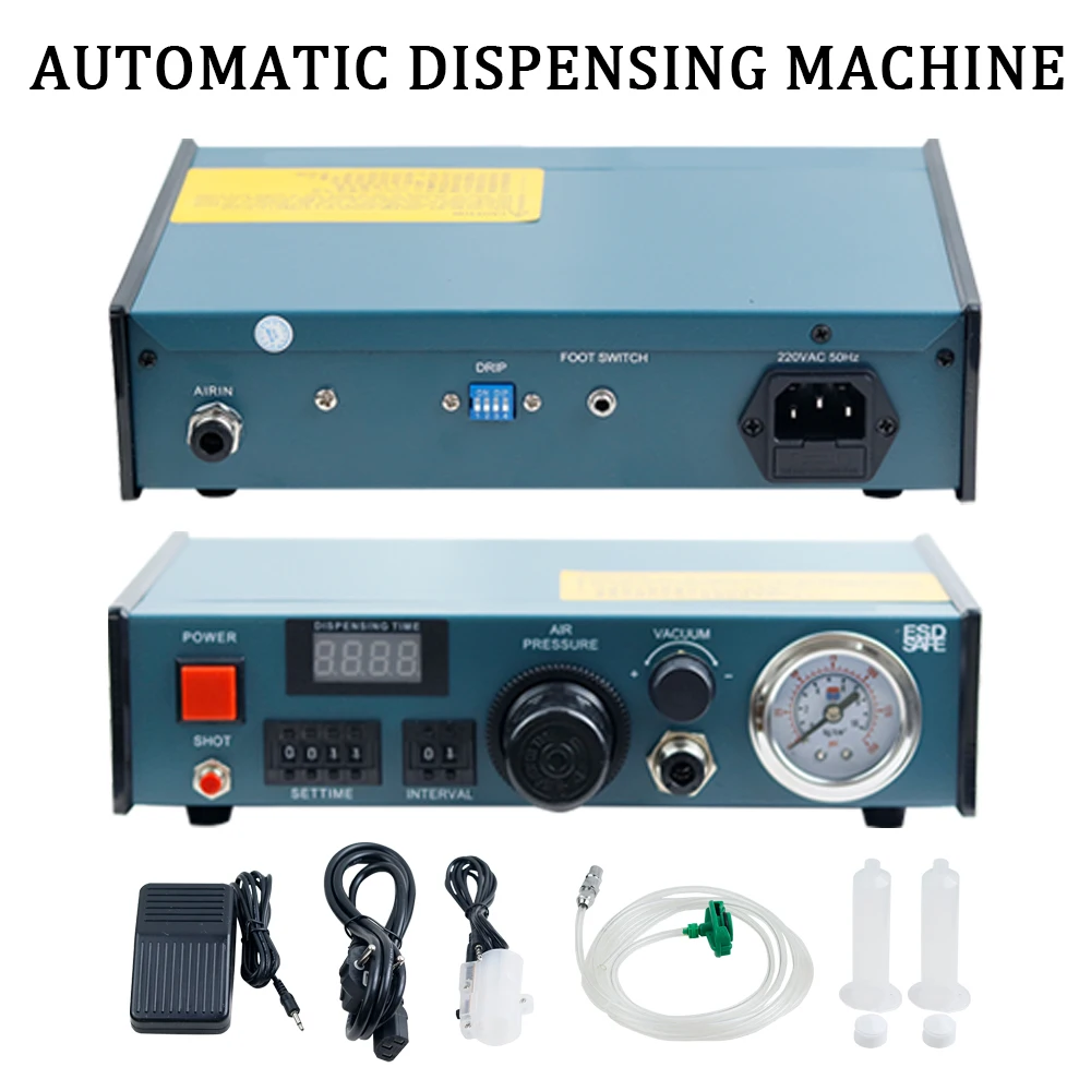 983A Automatic Dispensing Machine 110V/220V Epoxy Resin Semi-Automatic Liquid Glue Injection Machine Manual Pedal Dispenser
