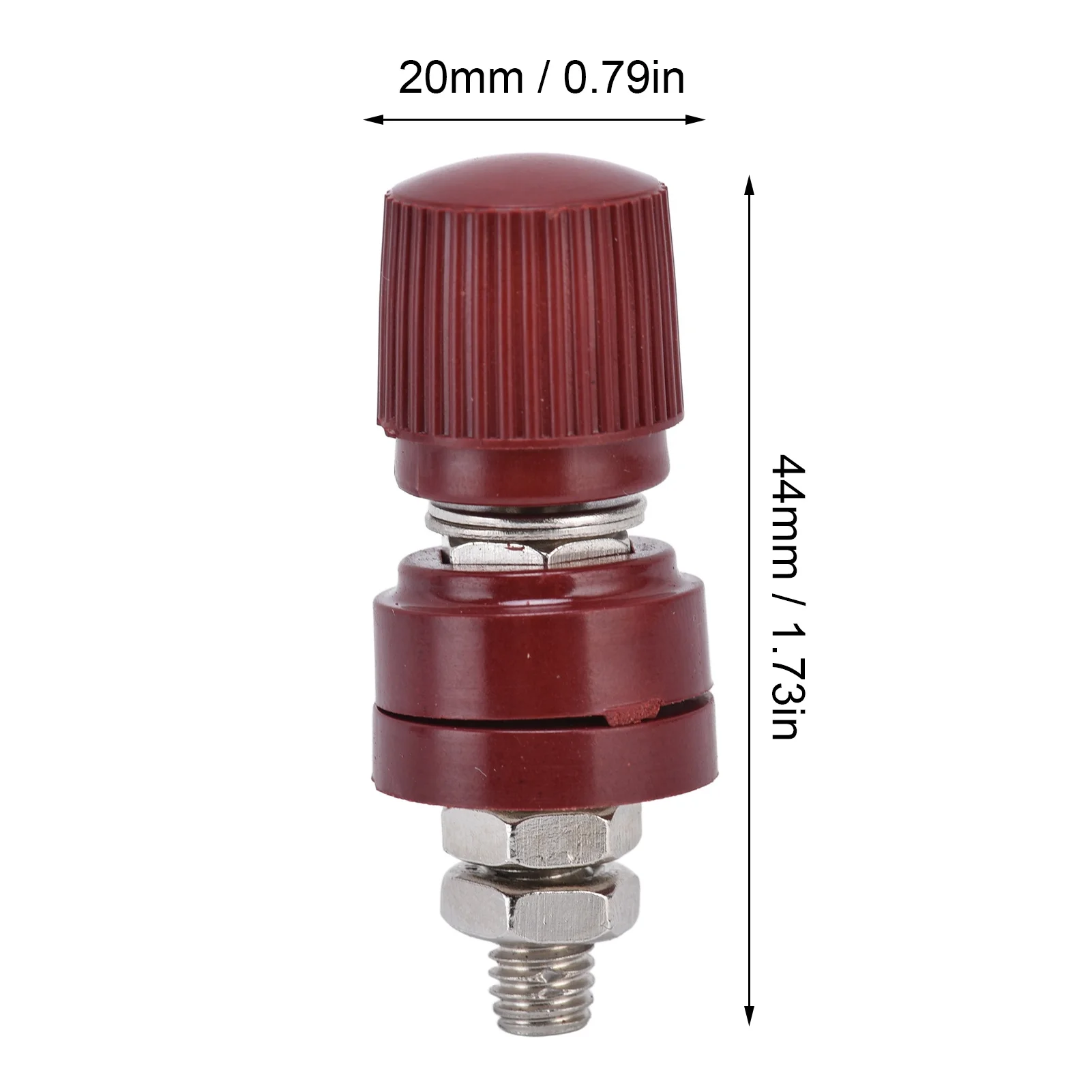 10Pcs Voltage Regulator Terminal Block Inverter Binding Post M6 32mm Screw 333 44mm L 0V‑380VRed