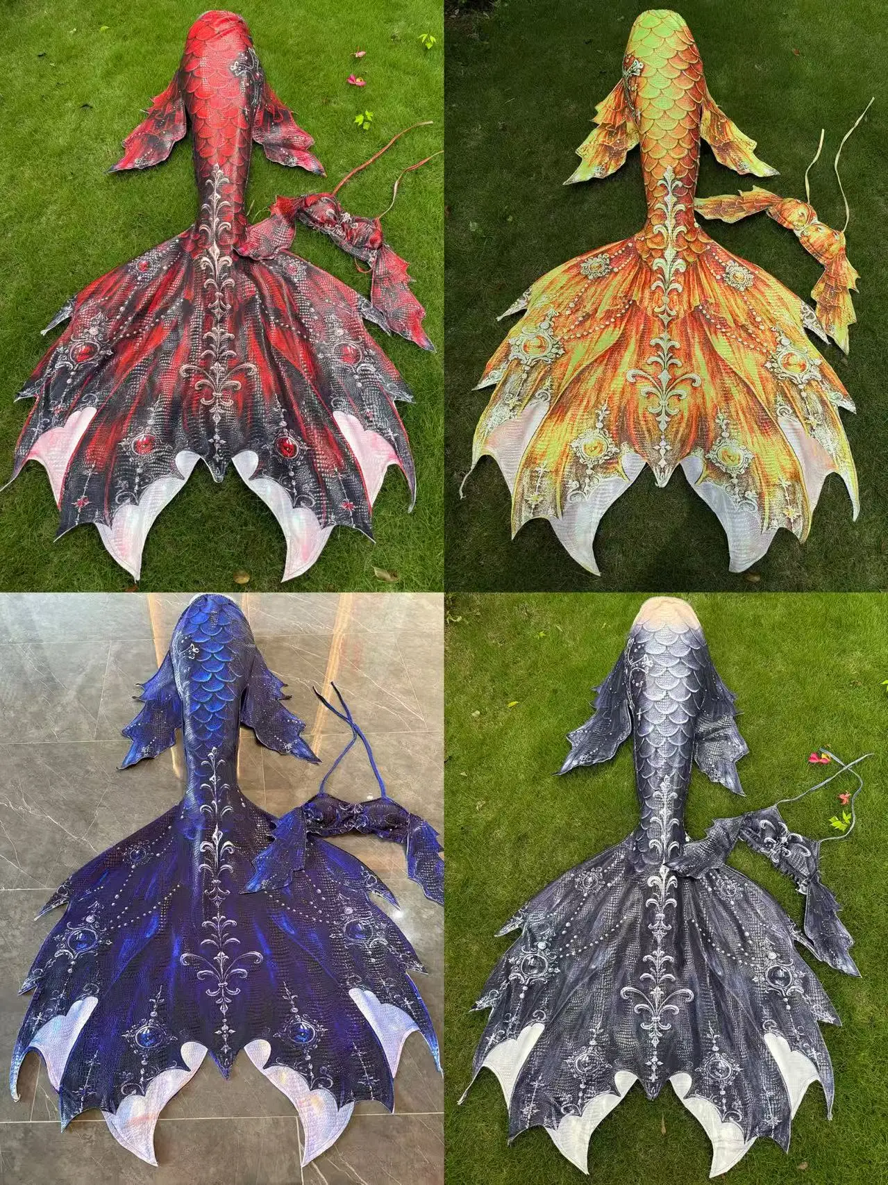 

2025 Original Gothic New Hot Stamped Mermaid Tail Dress Tailored for Aquarium Mermaid Diving Swimsuit Swimming Shooting