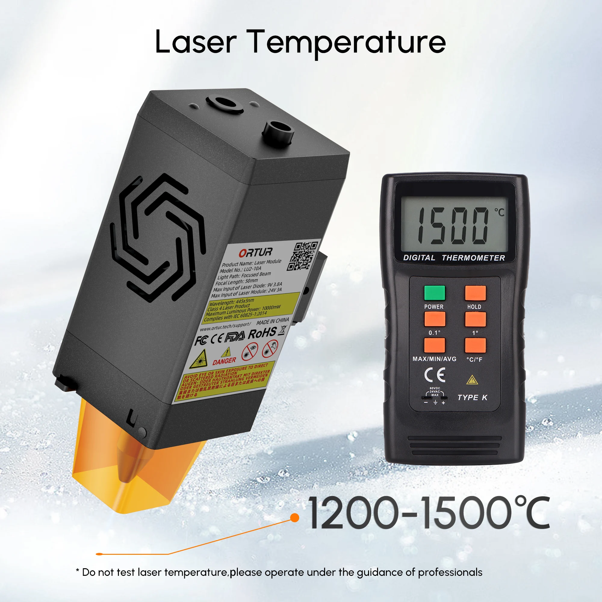 Ortur Aufero Laser Module Laser Head Laser Engraving Machine 10W 450nm 20000MM/MIN Wood Marking Cutting Tools Acrylic