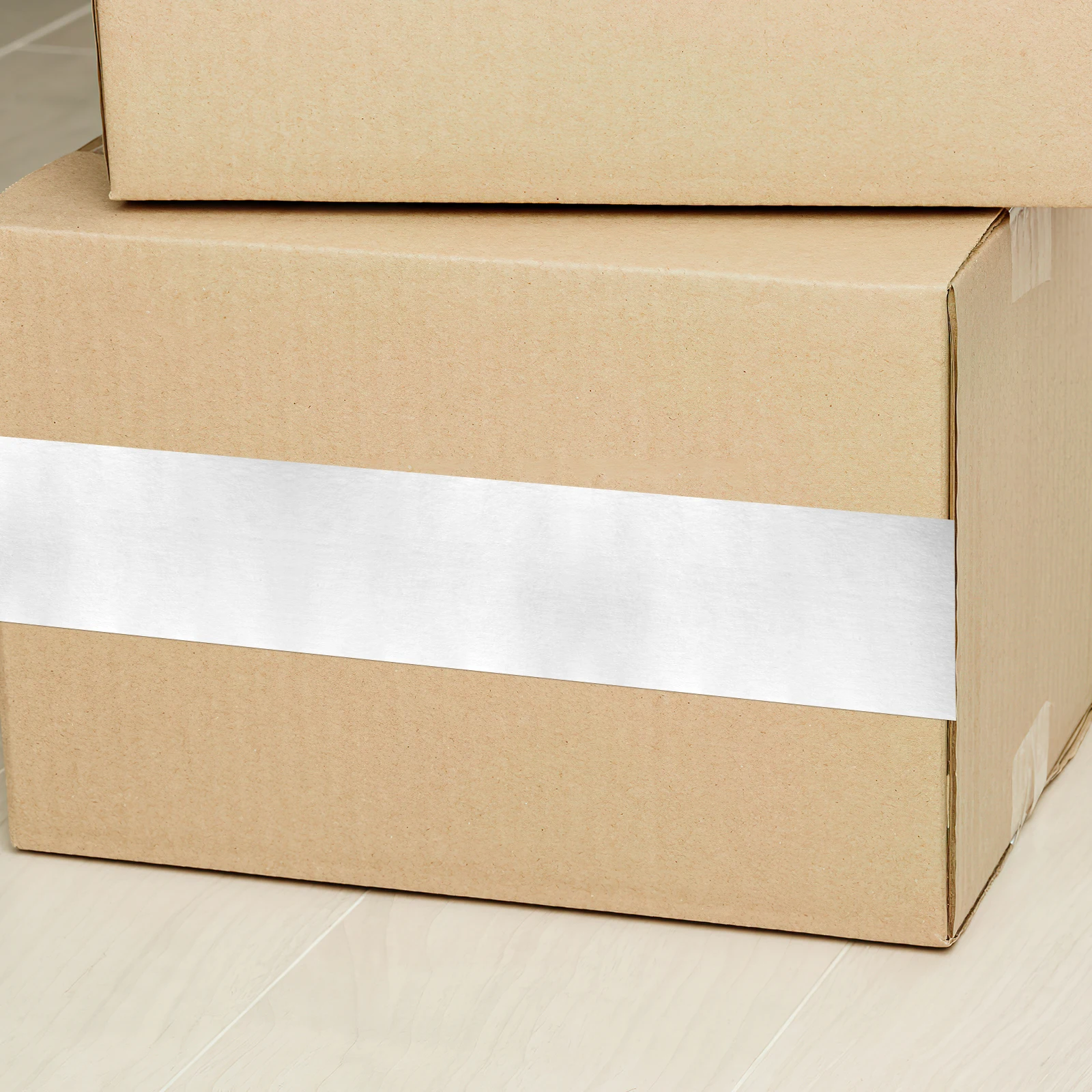 

2 Rolls Tape Sealing for Packing Boxes Shipping White Packaging Writable Paper Carton