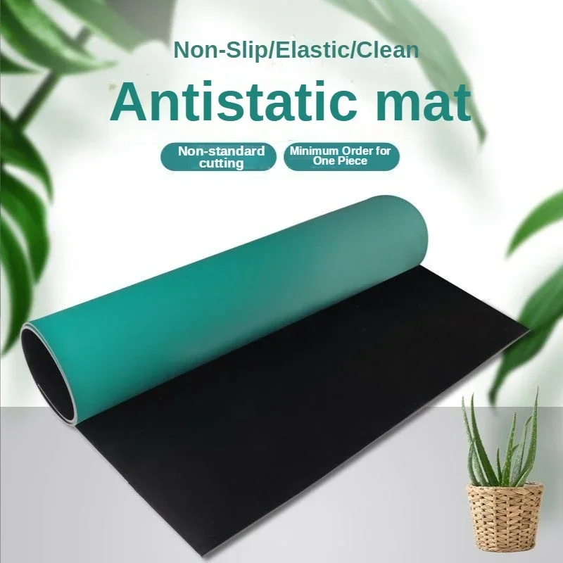 

1000*500*2mm Anti-static Table Mat Green Rubber Non-slip Rubber Mat Work Laboratory Table Cloth Maintenance Table Mat