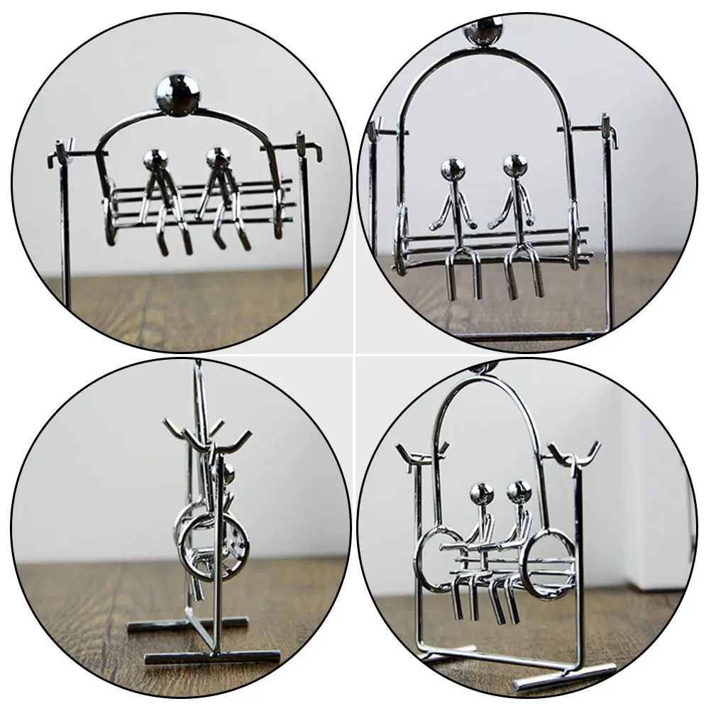 

Little Ornament Balancing Tumbler Metal Couple Swing Desktop Decoration Balance Ball Pendulum Motion