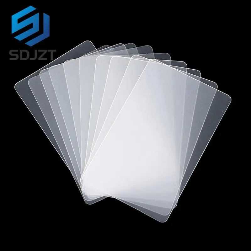 Hot sale 10Pcs Pvc Blank Transparent Business Card Plastic Waterproof Without Printing For Handwriting School Office Supplies