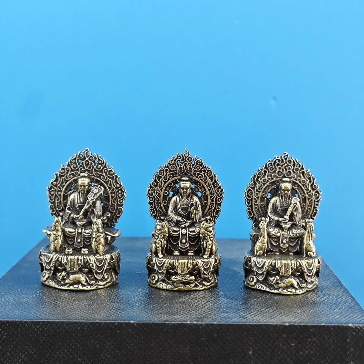 Three Pure Ones Ancestor Celestial Venerable Solid Morality Celestial Venerable Primordial Spirit Treasure Daoist Altar Ornament