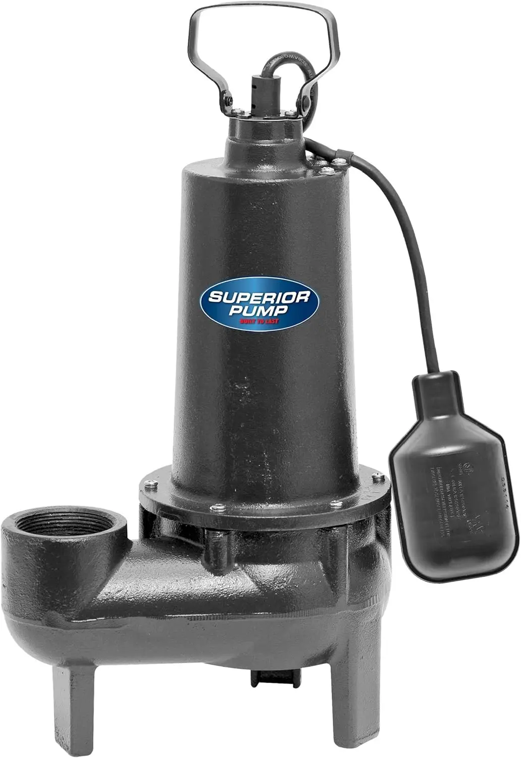 

93501 1/2-Horsepower Cast Iron Sewage Pump with Tethered Float Switch 10' Cord Length with Quality Components