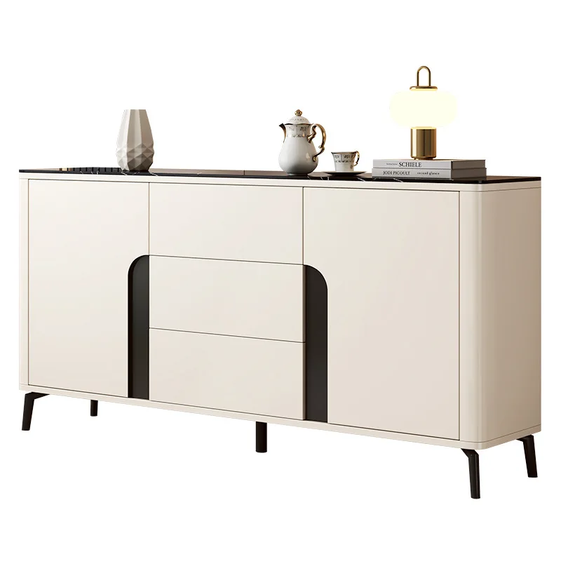 

Легкий роскошный обеденный боковой шкаф из каменной плиты, современный простой входной шкаф для гостиной, встроенный из цельного дерева