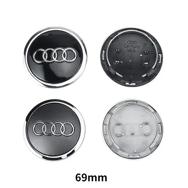 4Pcs/Pack 60/61/68/69/77/135mm Car Tire Center Hub Decoration Cover For Audi A4 A6 A8 A3 A5 C5 S3 S5 S6 RS Q3 Q5 Q7 Accessories