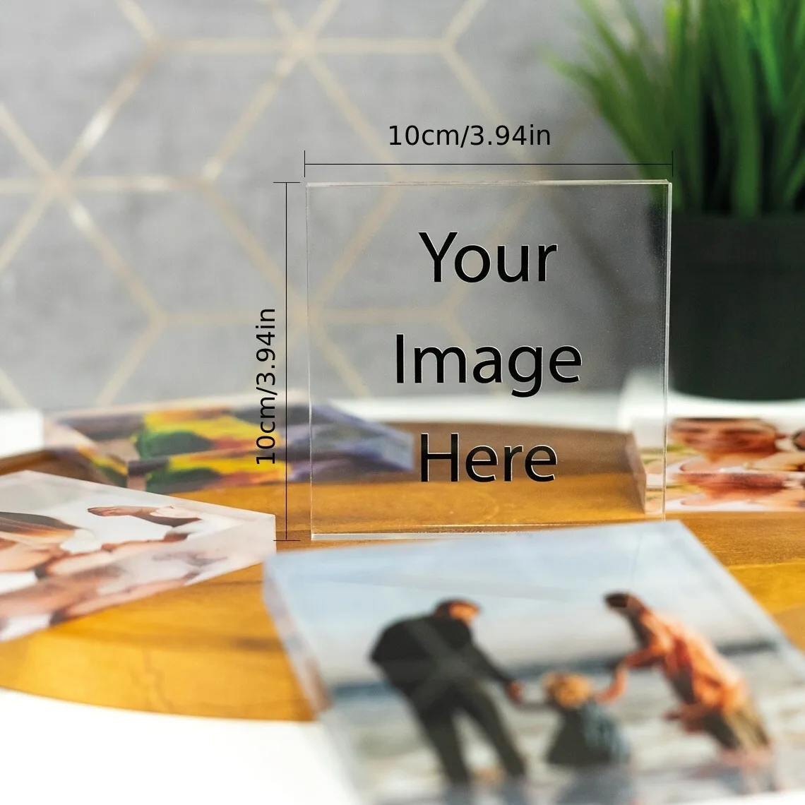 Personalized Custom Photo Text 3d Acrylic Photo Custom Ornaments For Mom And Dad Loving Family Birthday And Christmas Gifts