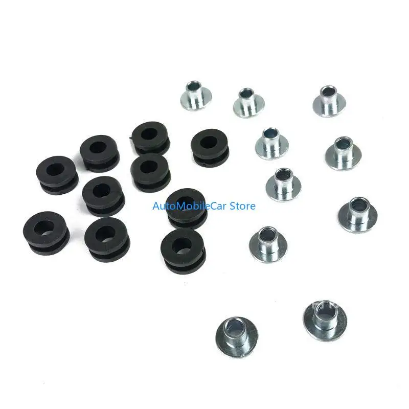 G8TE 10Pcs Universal Motorcycle Rubber Grommet Mount Set Side Cover for Fender Cushio