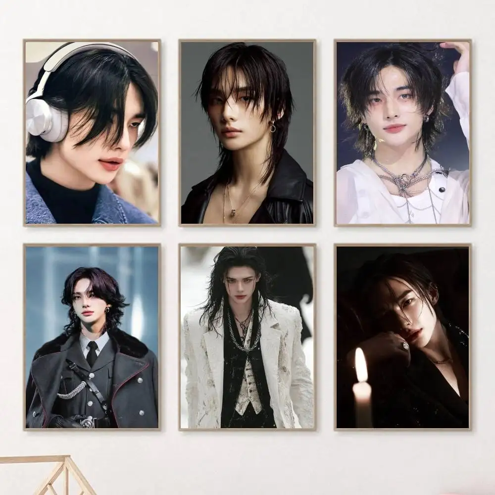 1PC Kpop H-Y-UNJINS Poster Self-adhesive Art Waterproof Paper Sticker Coffee House Bar Room Wall Decor