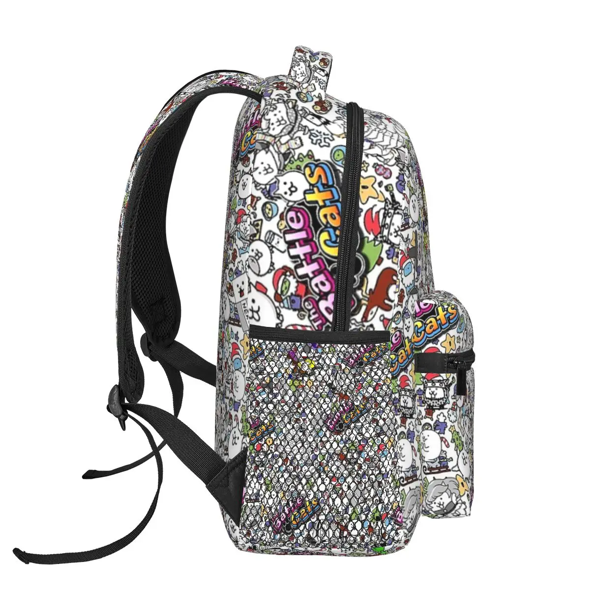 Mochilas de Battle Cats para niños y niñas, mochilas escolares de dibujos animados, bolso de hombro de gran capacidad