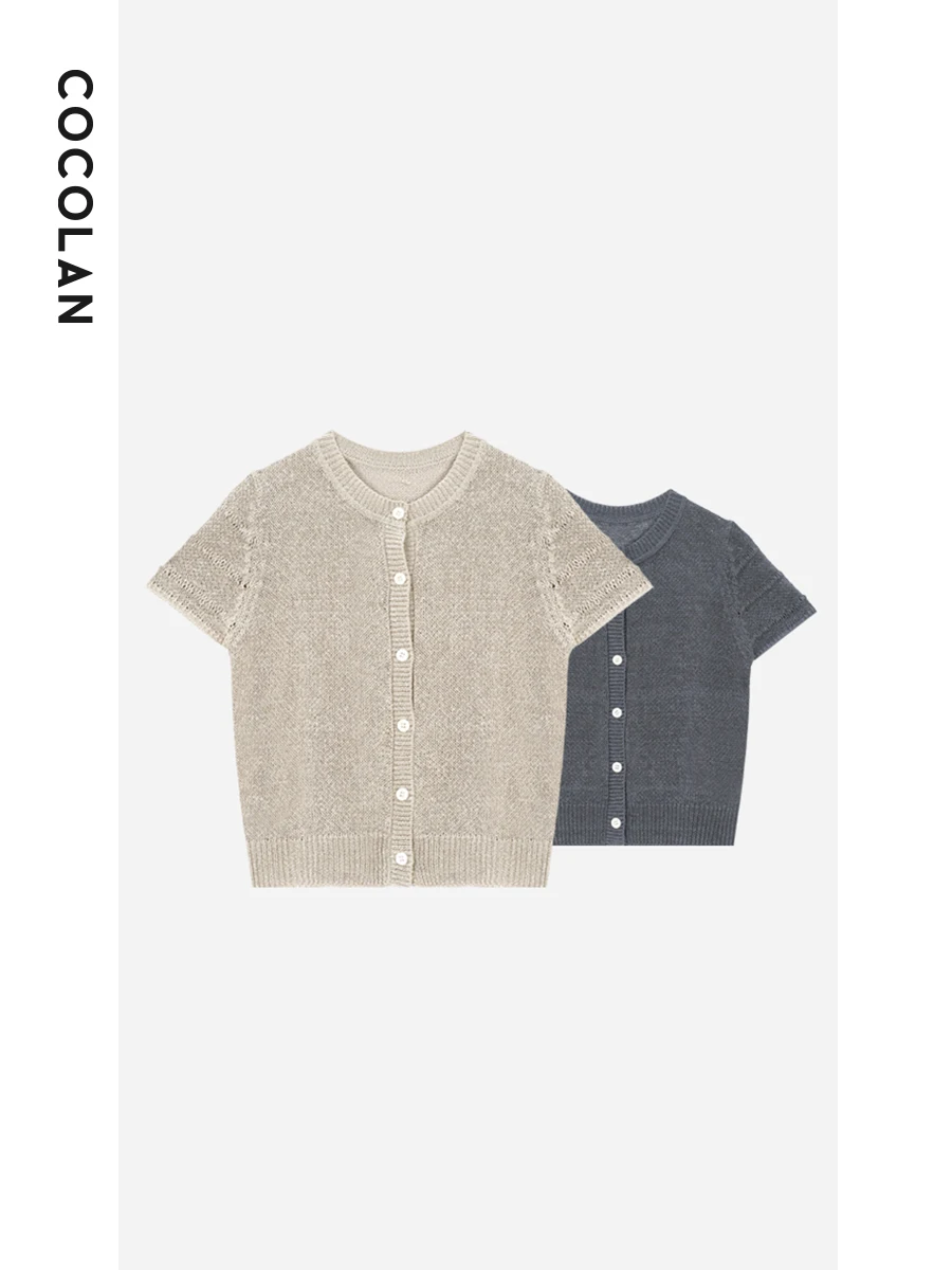 

Soft round Ne ort Sve Knitted Open Cardigan Women's Silk Rayon Lyocell LAN Casual Breathable Lightweight ...