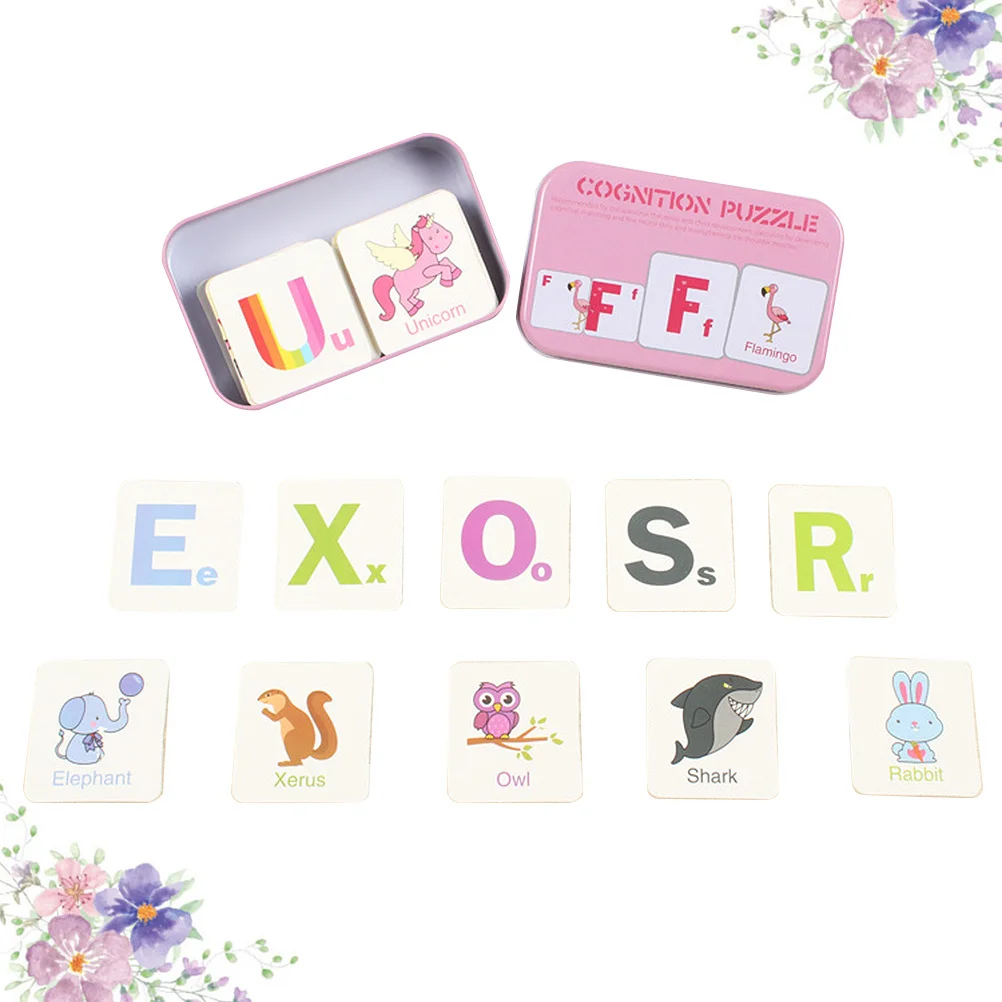 1세트 동물 인지 퍼즐 교육용 창의적 보드 어린이 조기 학습 인지 게임 만화 동물 선물