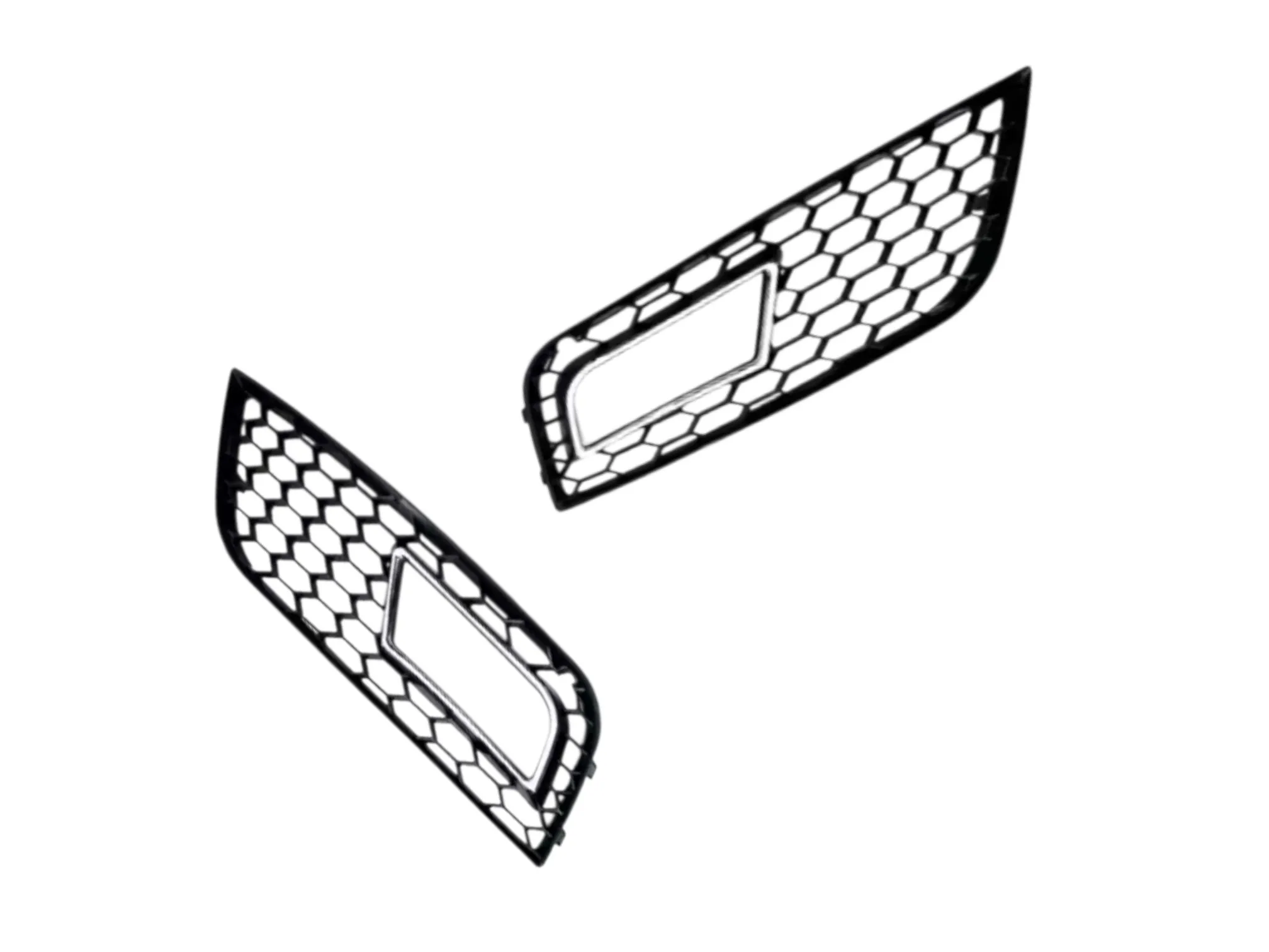 

1 пара хромированных решеток противотуманных фар с вентиляционными отверстиями в форме сот для моделей Audi A4 B8.5 (рестайлинг B8), не для бамперов S-line или S4.