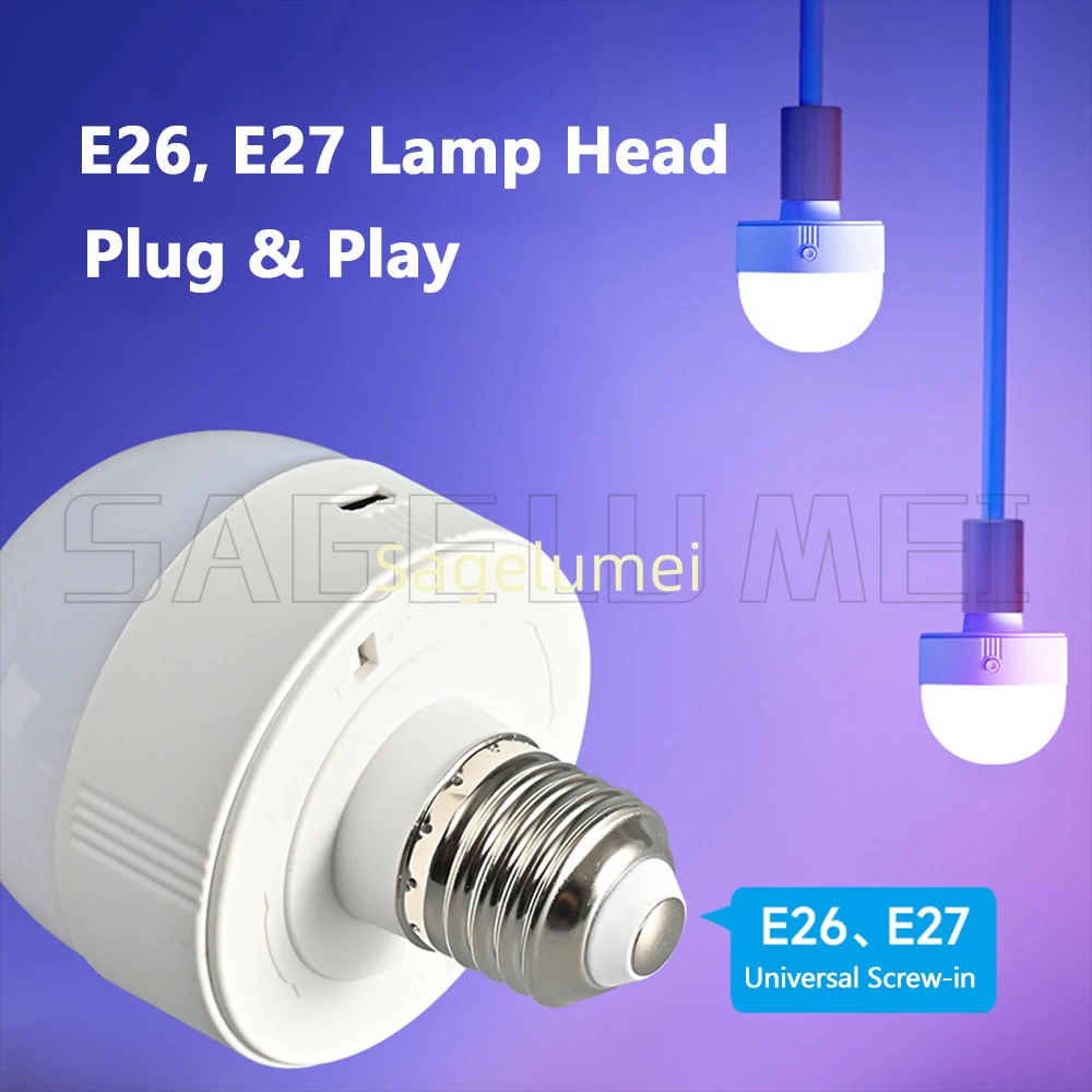 5W RGB-Birne, USB-Aufladung, intelligente Fernbedienung, dimmbar, für Schlafzimmer, Wohnzimmer, Bar, KTV-Raum, LED-Beleuchtungskörper mit Fernbedienung