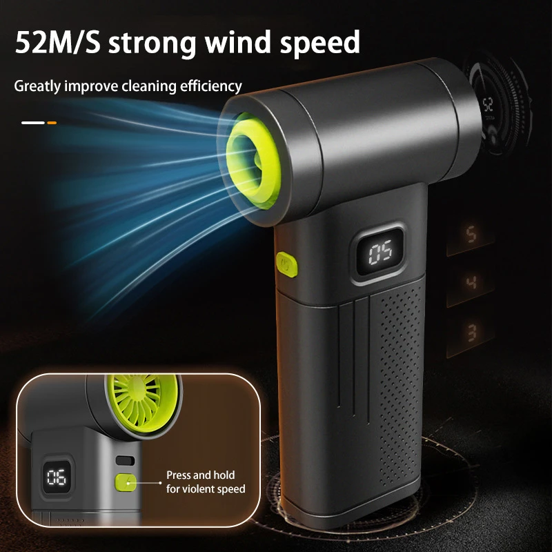 Xiaomi 1000000 RPM Turbo Jet Fan Brushless Motor Turbo Violent Fan Rechargeable Outdoor Home Clean Handheld Blower PC Tool