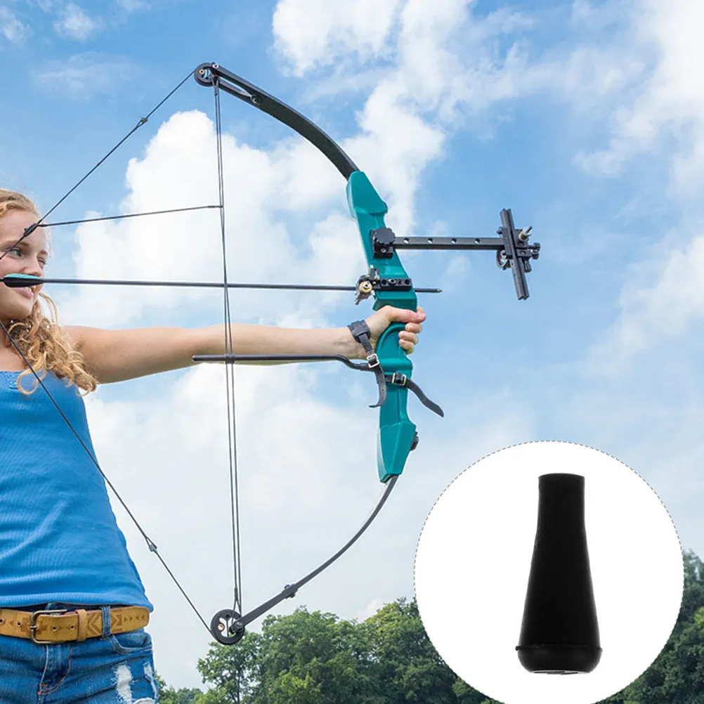 

6 шт. черных резиновых наконечников для стрел 8 мм, износостойкие сменные насадки для дартса, легкие, для тренировок и игр